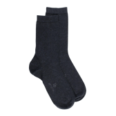 Damensocken aus weicher Baumwolle - Dunkelgrau