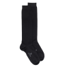 Leichte lange Socken aus ägyptischer Baumwolle für Damen - Schwarz