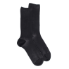 Zweifarbige Wollsocken - Schwarz