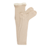 Kinderstrumpfhose aus Baumwolle mit Glitzereffekt - Beige | Doré Doré