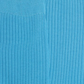 Herren gerippt 100% Baumwolle lisle Socken - Weiß & Himmelblau | Doré Doré