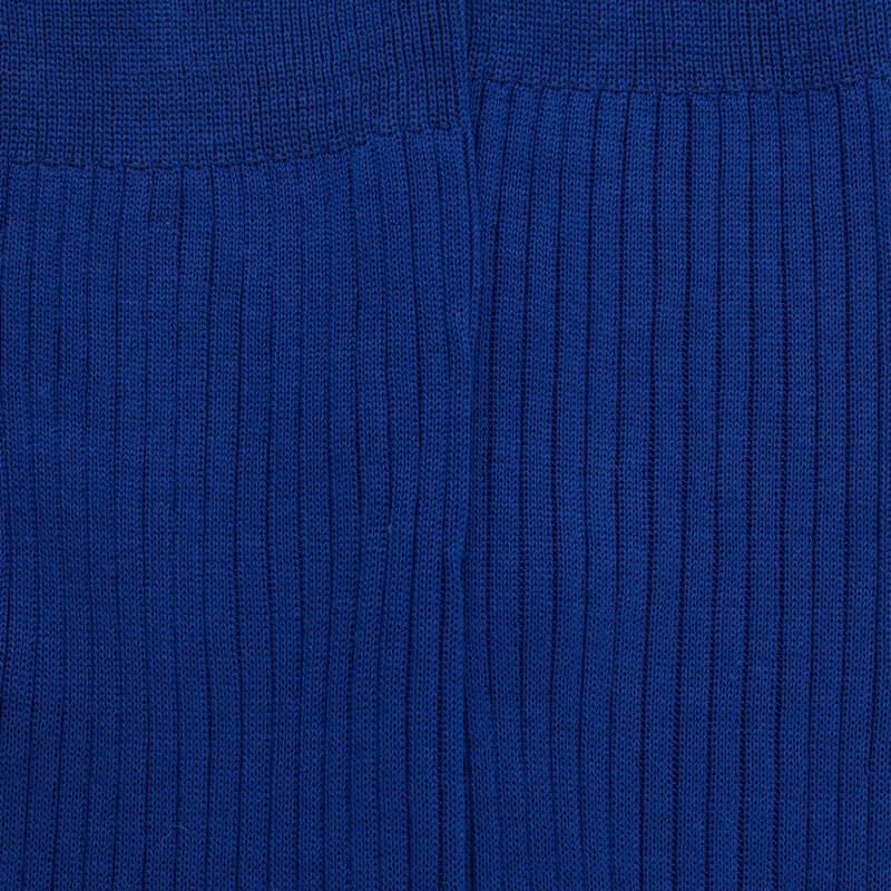Herren gerippt 100% Baumwolle lisle Kniestrümpfe - Blau | Doré Doré
