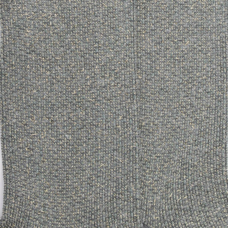 Damensocken aus Wolle und Angora ohne elastischen Bund Glanzeffekt - Grau & Cameleon | Doré Doré