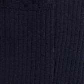 Gerippte Wollsocken 100% Merino Wolle - Dunkelblau