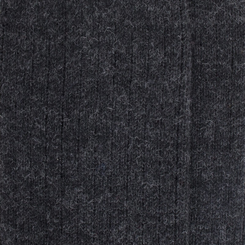 Gerippte Socken DD aus dicker Merinowolle - Grau