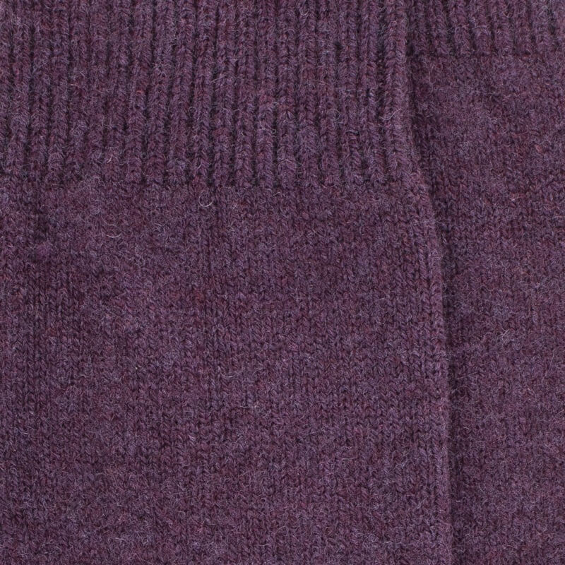 Damensocken aus Wolle und Kaschmir - Brombeerviolett | Doré Doré