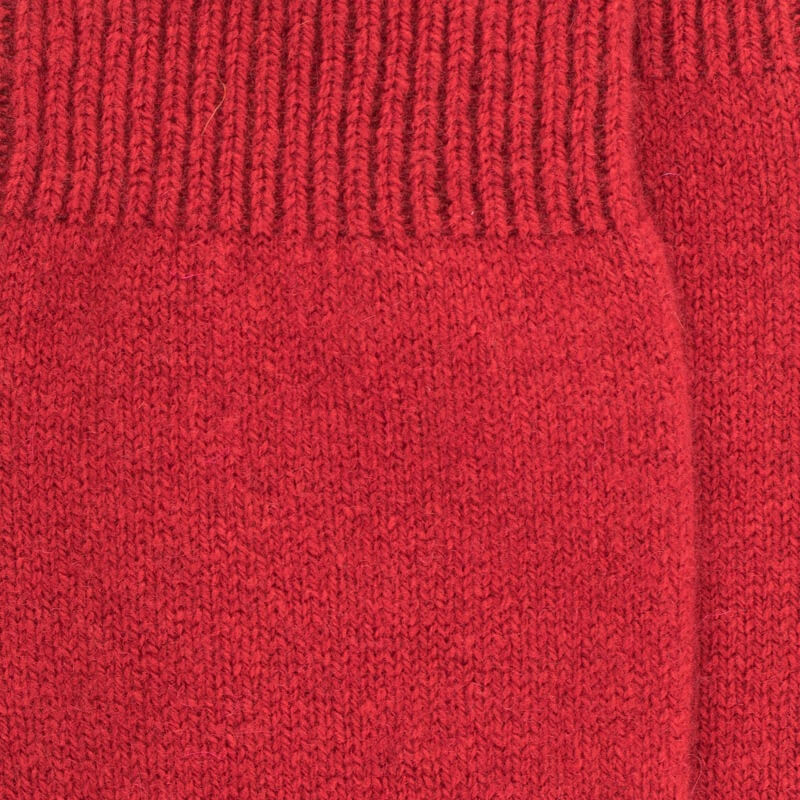 Socken aus Wolle und Kaschmir für Damen - Dunkelrot