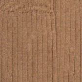 Beige Dore Dore gerippte Wollsocken
