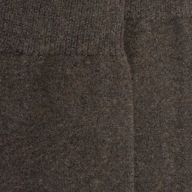 Lange Socken aus Wolle und Kaschmir für Damen einfarbig - Grün | Doré Doré