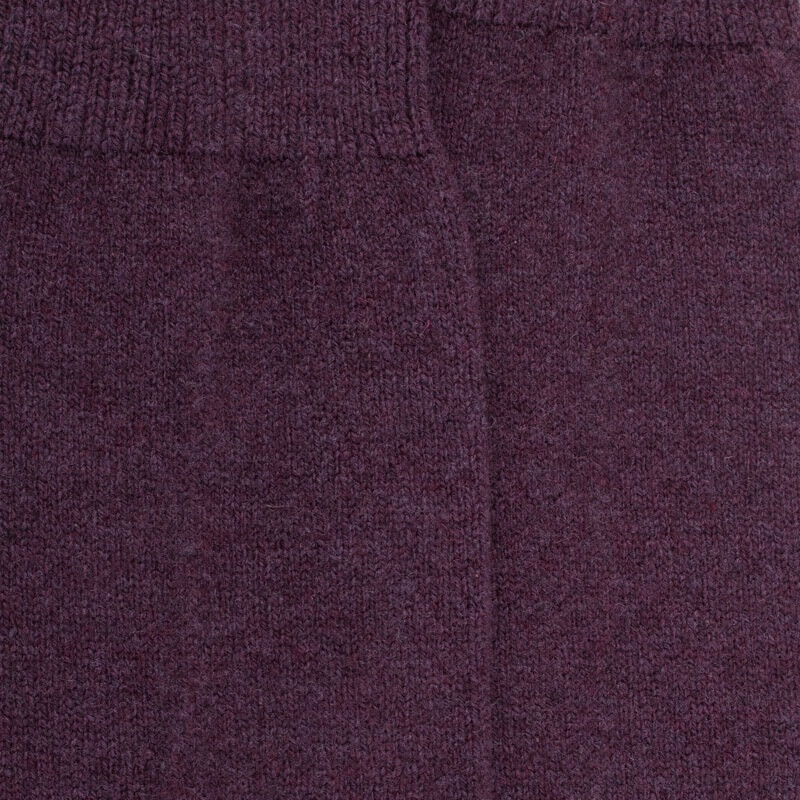 Lange Socken aus Wolle und Kaschmir für Herren - Brombeerviolett | Doré Doré