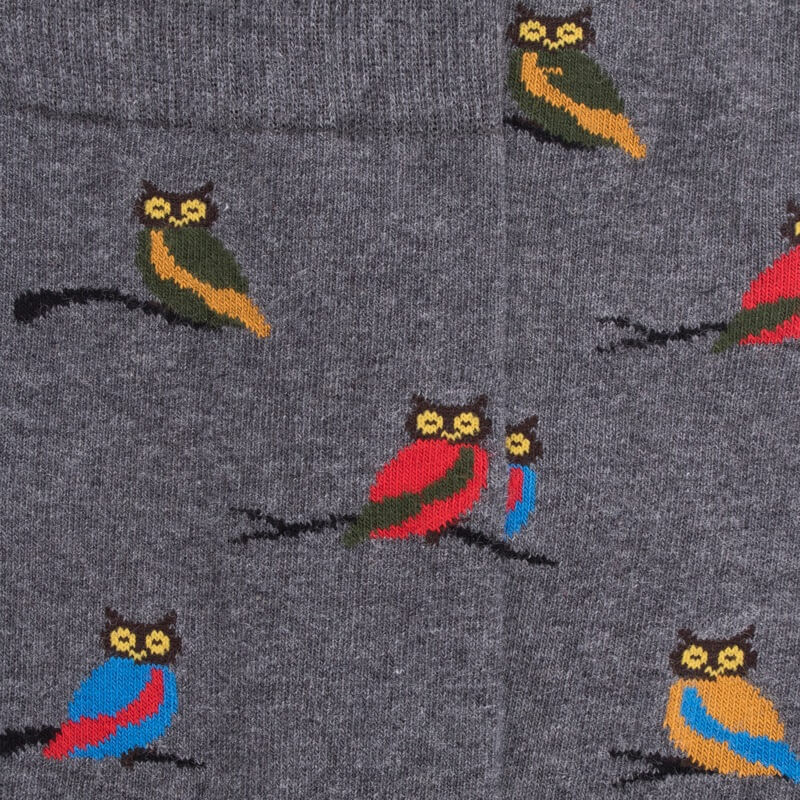 Herren Fantaisiesocken mit keinen bunten Eulen