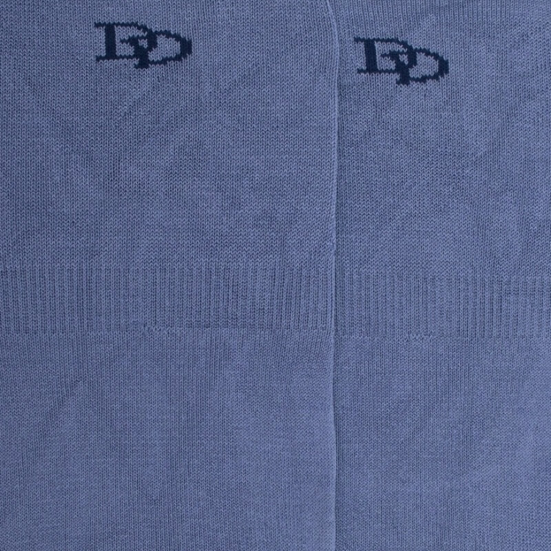 Herren Füßlinge aus feiner Baumwolle lisle - Blau | Doré Doré