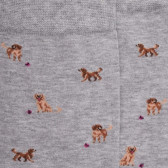 Herren Socken aus Baumwolle mit Hunde Muster - Grau | Doré Doré