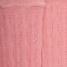 Kinder Kniestrümpfe aus Baumwolle lisle mit Lochmuster - Rosa | Doré Doré