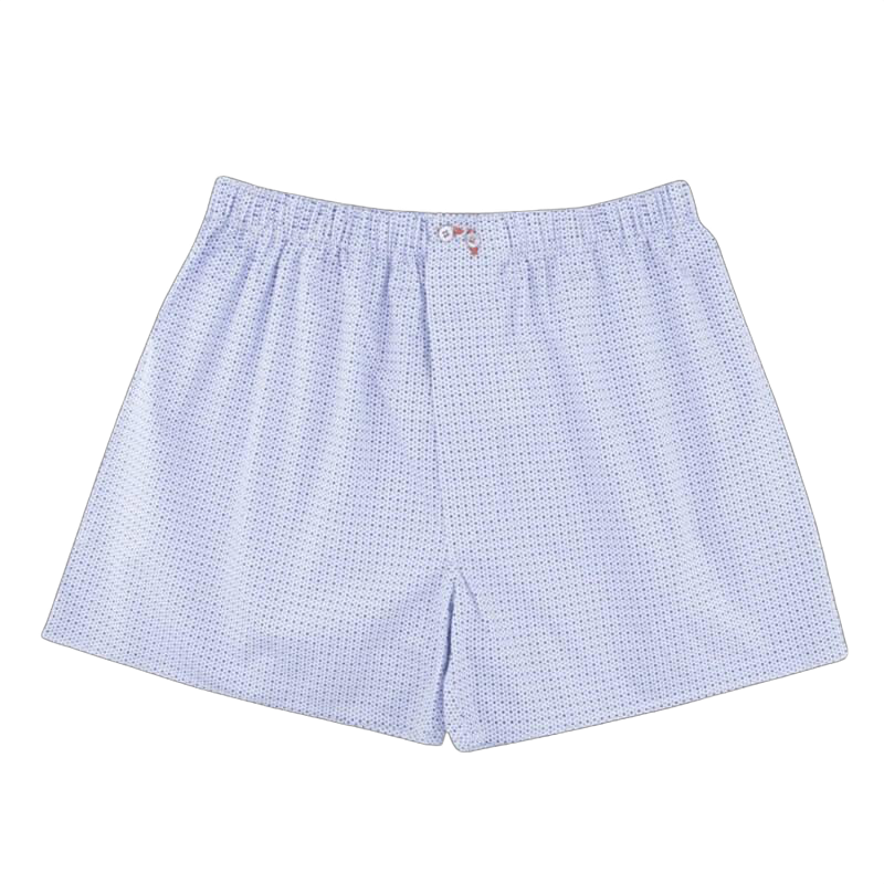 Herren-Boxershorts aus reiner Baumwolle - Weiß/Navy Blau | Doré Doré