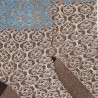 Kurze Damensocken aus Viskose mit arabischem Muster - Vanille | Doré Doré