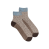Kurze Damensocken aus Viskose mit arabischem Muster - Vanille