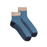 Kurze Damensocken aus Viskose mit arabischem Muster - Weiß & Himmelblau