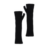 Fingerlose lange Unisex-Handschuhe aus Wolle und Kaschmir - Schwarz | Doré Doré