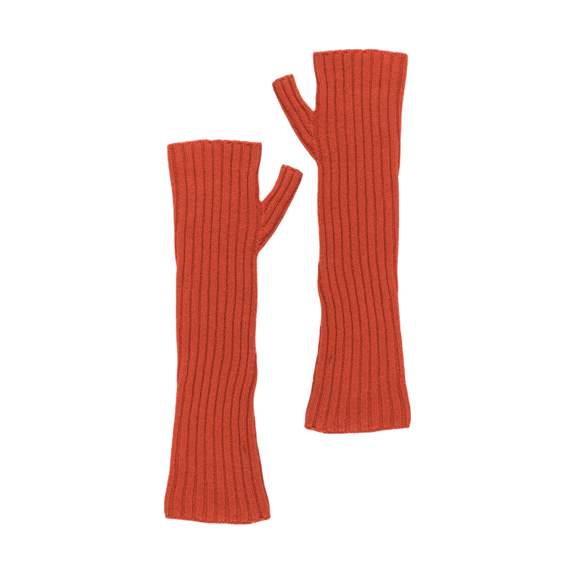 Fingerlose lange Unisex-Handschuhe aus Wolle und Kaschmir - Gold | Doré Doré