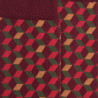 Socken aus ägyptischer Baumwolle für Herren mit 3D-Würfelmuster - Aubergine | Doré Doré