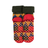 Geometrisch gemusterte Kindersocken aus Baumwolle - Rot | Doré Doré