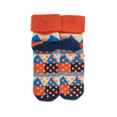 Geometrisch gemusterte Kindersocken aus Baumwolle - Blau | Doré Doré