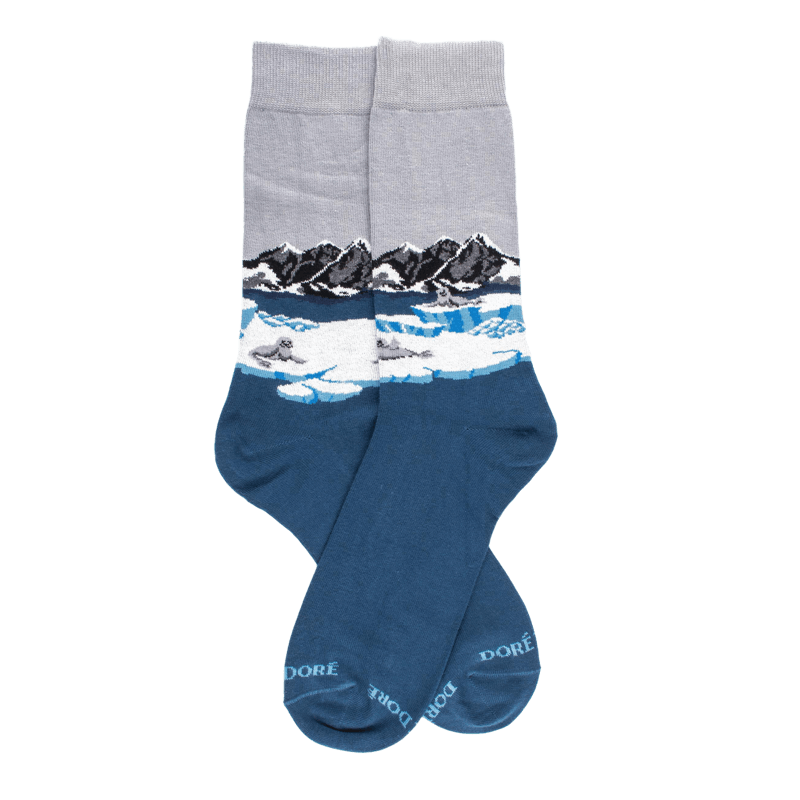 Herren Baumwollsocken mit Robbenmuster auf Kai - Croisette | Doré Doré