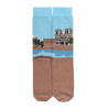 Notre Dame gemusterte Baumwollsocken für Herren - Braun | Doré Doré