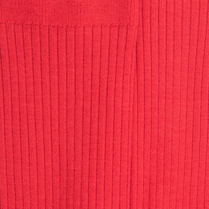 Damen gerippte Socken aus reiner Wolle - Johannisbeerrot | Doré Doré