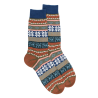 Herrensocken aus Wolle mit Weihnachtsmotiv - Lichen-grün