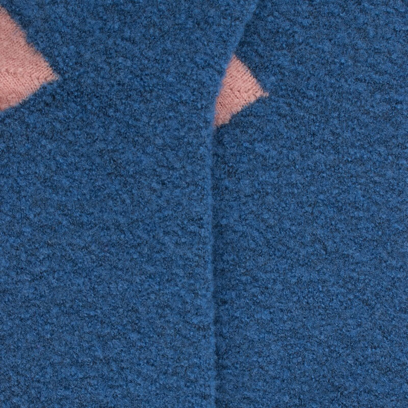 Lange Socken aus Polarwolle für Damen - Saphirblau | Doré Doré