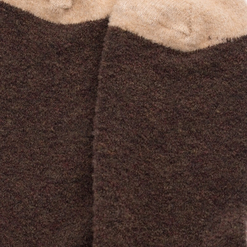 Lange Herren Socken aus Polarwolle - Kaffeefarbe | Doré Doré