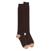 Lange Herren Socken aus Polarwolle - Kaffeefarbe | Doré Doré