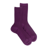 Damen Socken gerippte Baumwolle lisle - Zwetschgenfarbe | Doré Doré