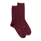 Damen Socken aus feiner ägyptischer Baumwolle - Aubergine | Doré Doré