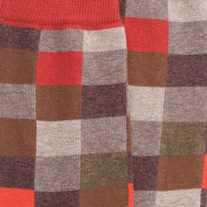 Herren Socken aus Baumwolle mit Karomuster - Mehrfarbig | Doré Doré