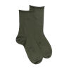 Damensocken aus weicher Baumwolle mit Rollrand - Grün