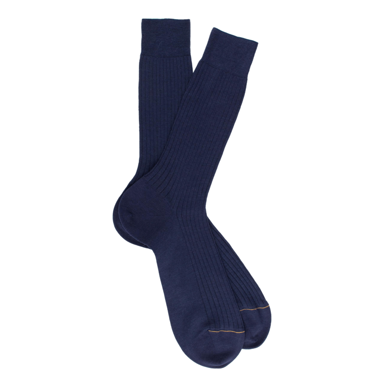 Herrensocken aus extrafeiner Merinowolle - Navy Blau | Doré Doré