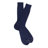 Herrensocken aus extrafeiner Merinowolle - Navy Blau | Doré Doré