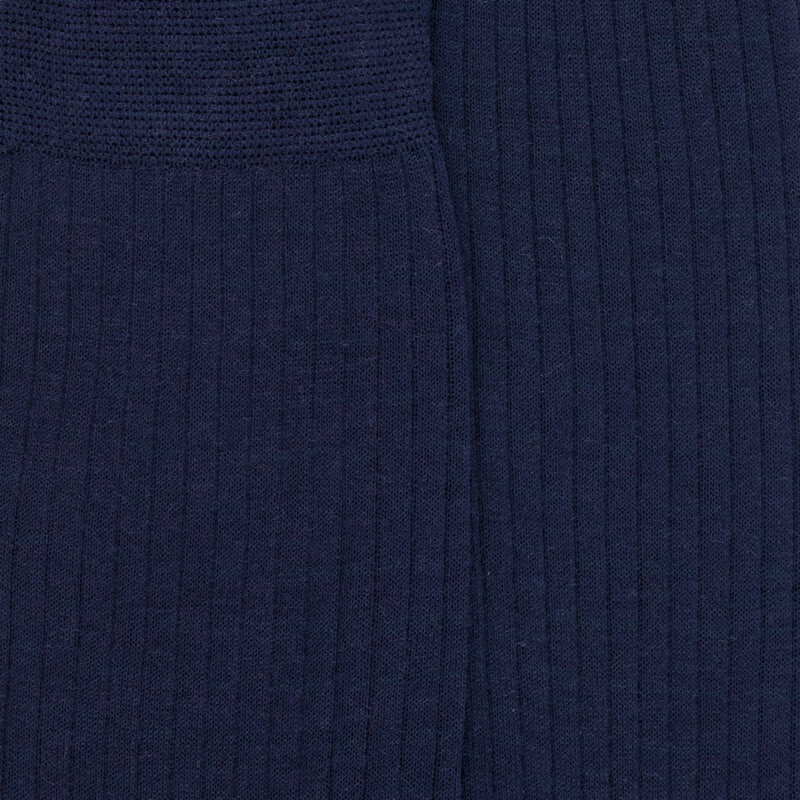 Herrensocken aus extrafeiner Merinowolle - Navy Blau | Doré Doré