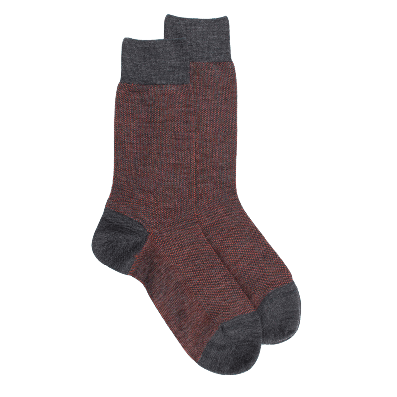 Herrensocken Kaviar aus Merinowolle - Grau | Doré Doré
