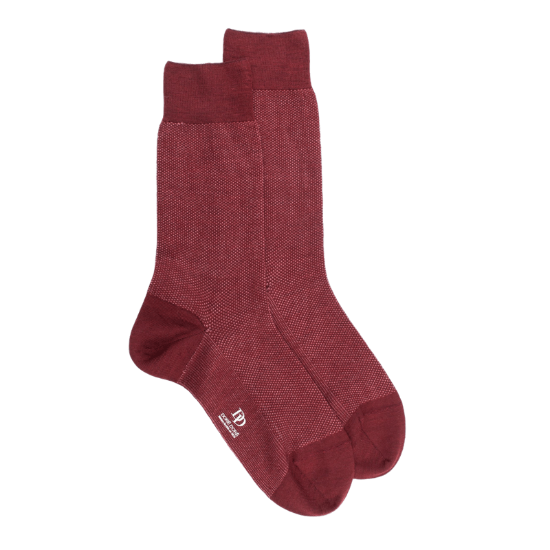 Herrensocken Kaviar aus Merinowolle - Rot | Doré Doré