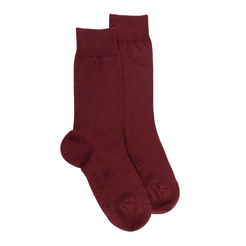 Socken für Frauen aus Wolle und Baumwolle - Rot | Doré Doré