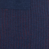 Zweifarbige gerippte Socken für Männer aus Wolle und weicher Baumwolle - Navy Blau | Doré Doré