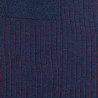 Zweifarbige gerippte Socken für Männer aus Wolle und weicher Baumwolle - Navy Blau | Doré Doré
