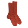 Herren Socken aus ägyptischer Baumwolle, elastisch und gerippt - Orange