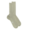 Herren Socken aus gerippter Baumwolle ohne Gummizug - Grün