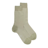 Herren Socken aus verstärkter Baumwolle, mit Caviarmuster - Grün | Doré Doré