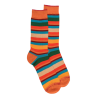 Gestreifte Herren Socken aus Baumwolle lislen - Orange